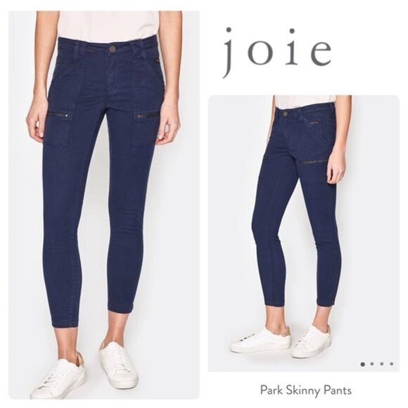 Joie Women’s Park Skinny Utility Cargo Pants - Navy Blue; Size 25 - Picture 7 of 13